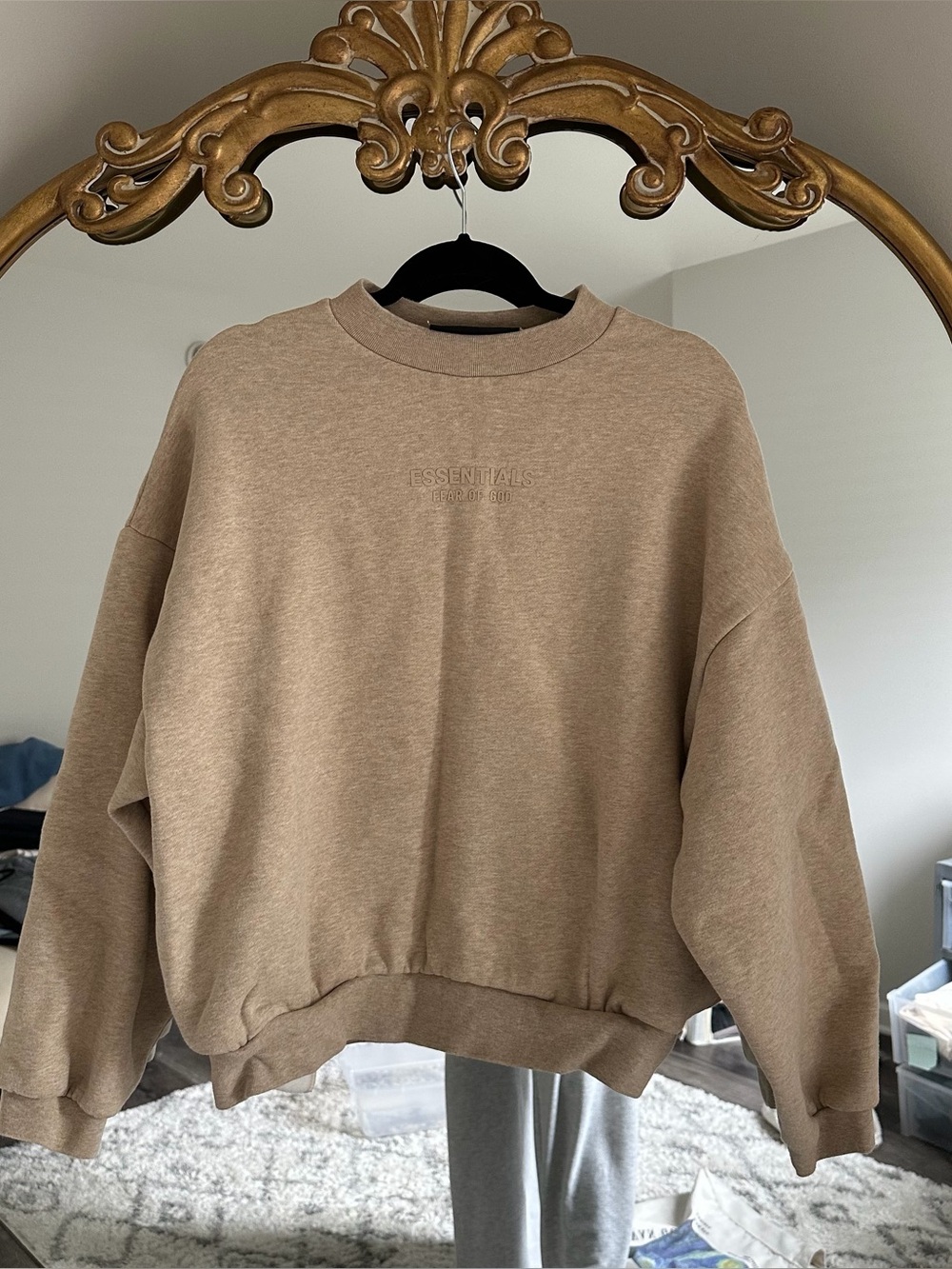 Essentials Women’s Taupe Crewneck Sweatshirt